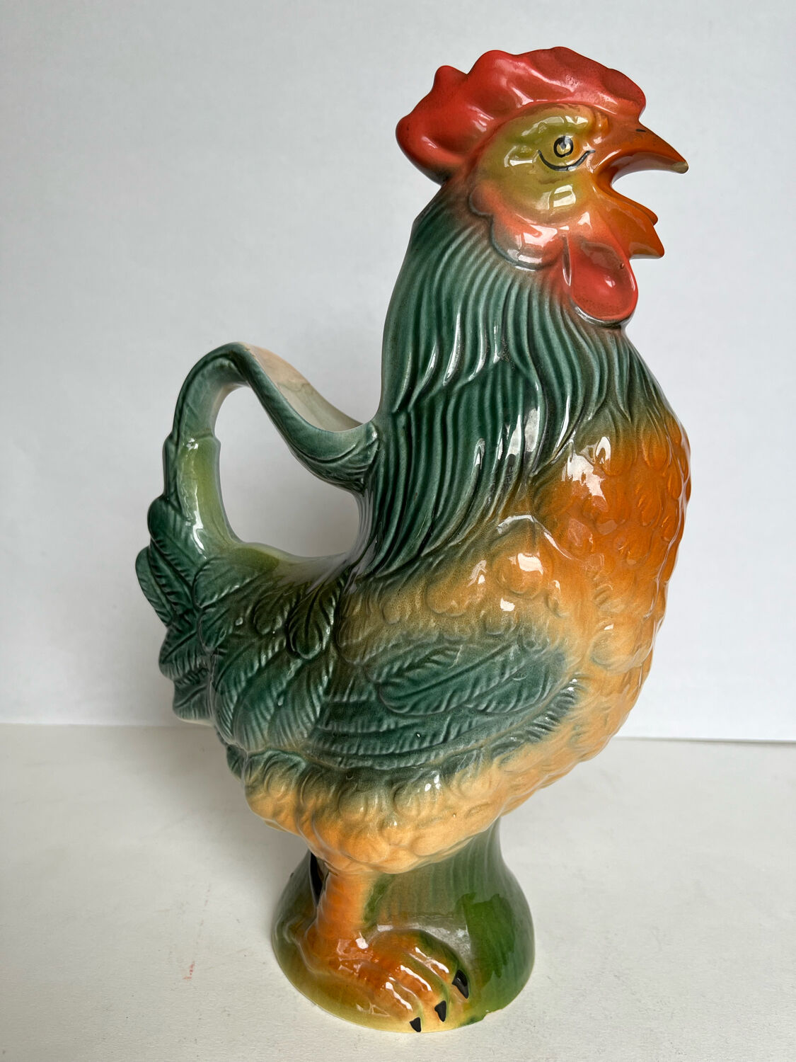 Ceramic rooster pitcher