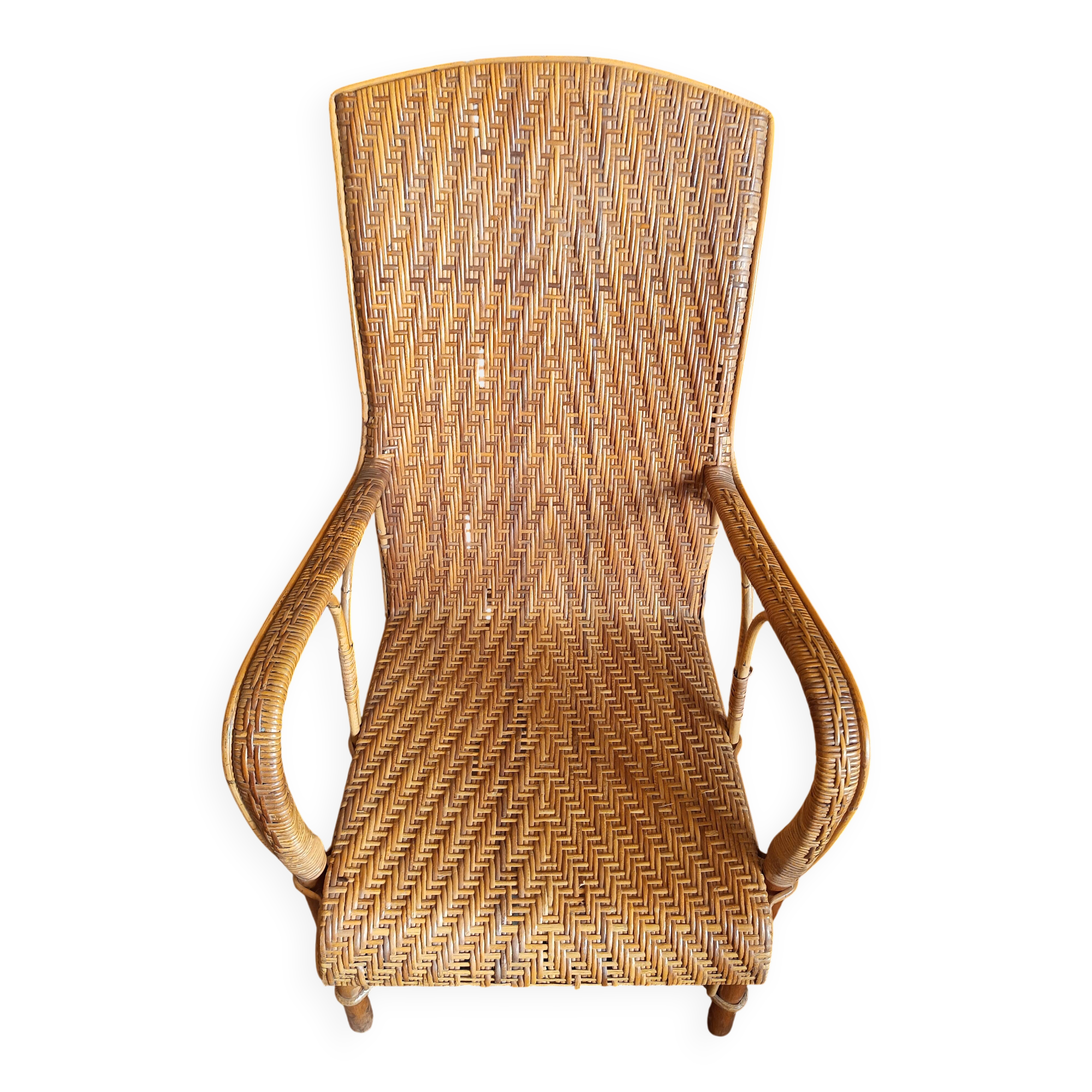 Vintage rattan armchair