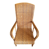 Fauteuil en rotin vintage