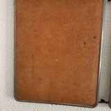 Vintage 1960s triptych barber hairdresser pumpkin mirror - 27 x 68 cm