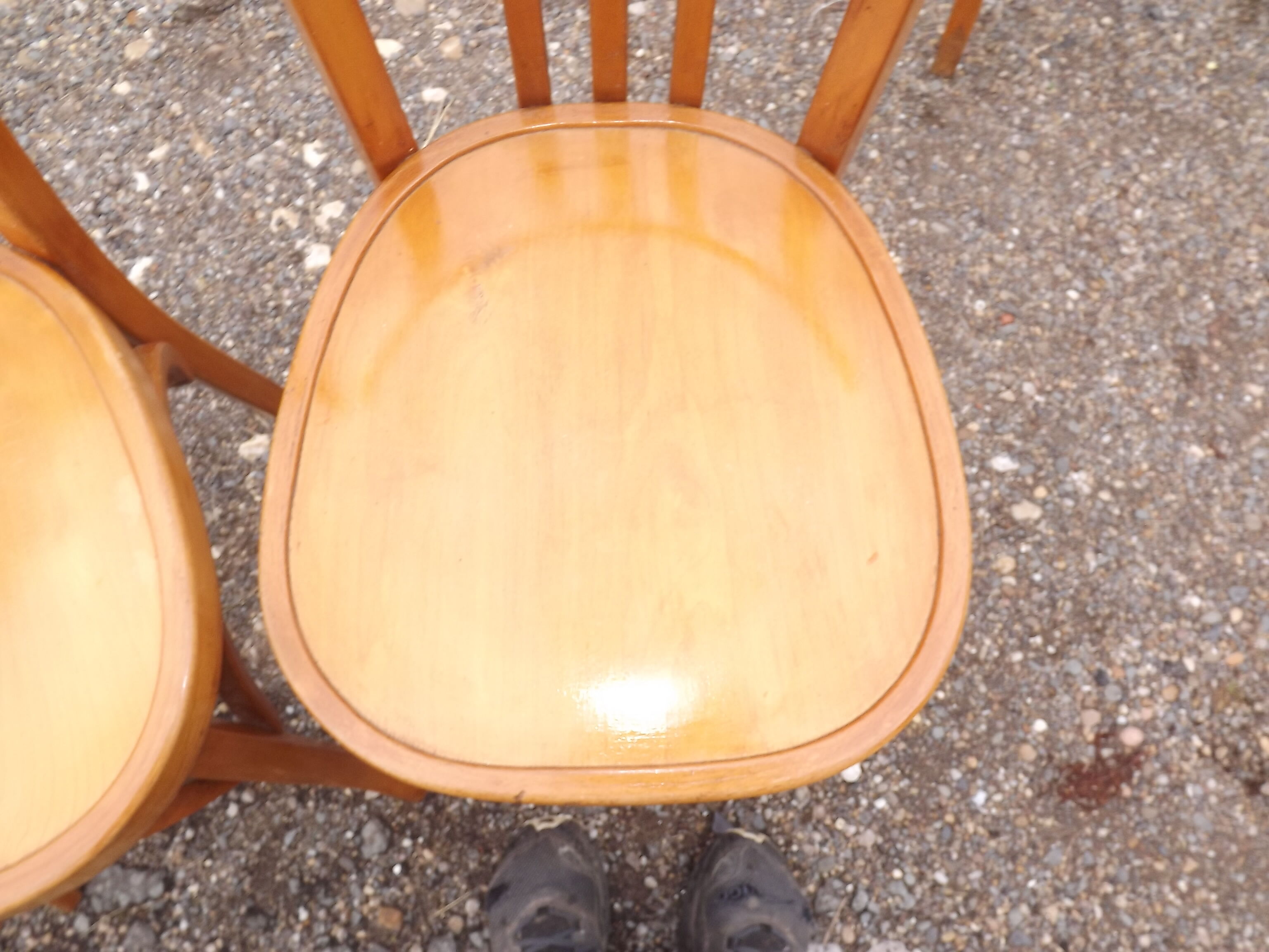 4 Baumann wooden bistro chairs