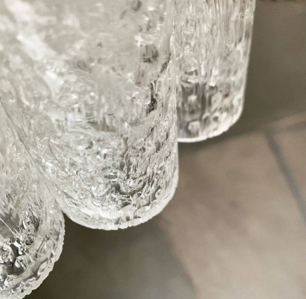 Lampe Plafonnier en Verre Allemande du Milieu du Siècle par Doria Leuchten, années 1960