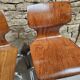 Lot of 6 Flötotto pagwood chairs 1960