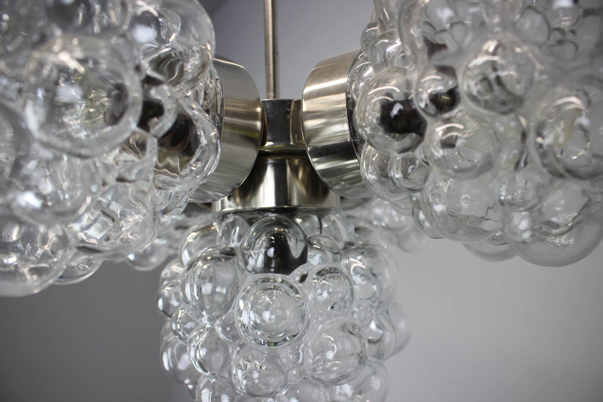 Bubble glass chandelier by Kamenický Šenov, Czechoslovakia, 1970s