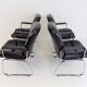 Set of 4 leather office chairs by Grahl
