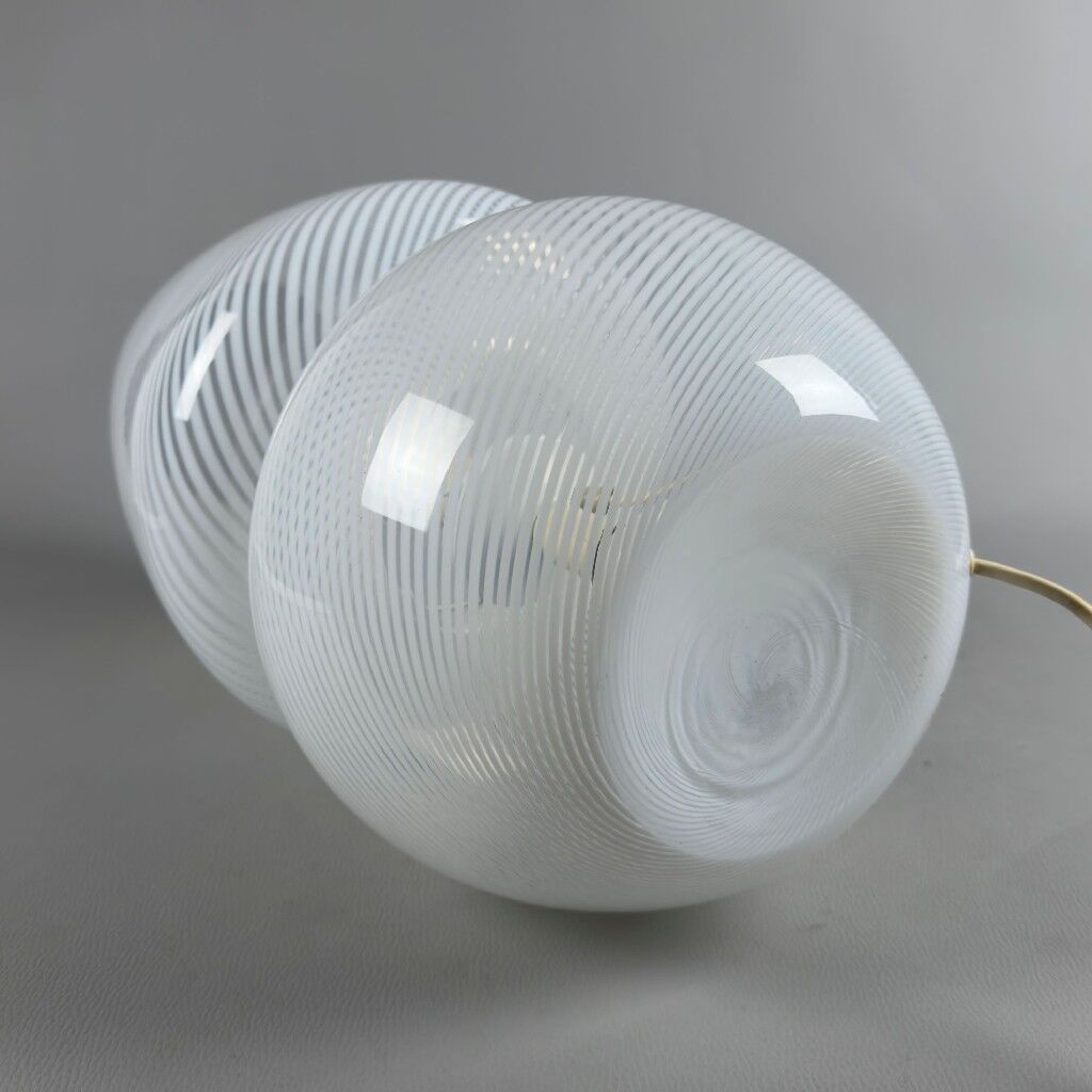 Large mushroom table lamp in Murano glass, Fabbian design, Space Age 1970s.