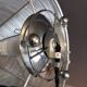 Conical stainless steel wire table lamp, vintage 80's