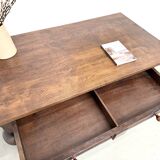 Neo-Renaissance desk in solid oak, circa 1900