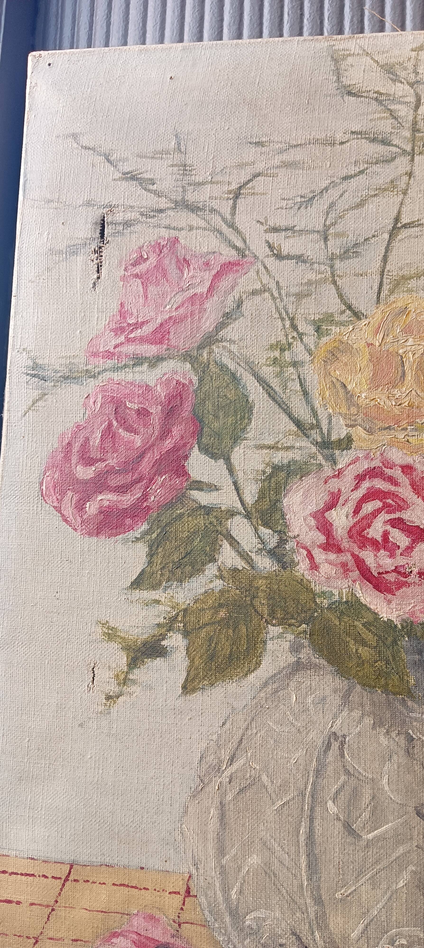 Oil painting flowers