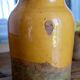 Antique yellow glazed grease pot 19th