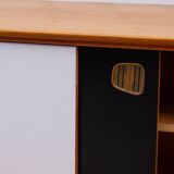 Oswald Vermaercke Sideboard with Black and White Sliding Doors, 1950s for V