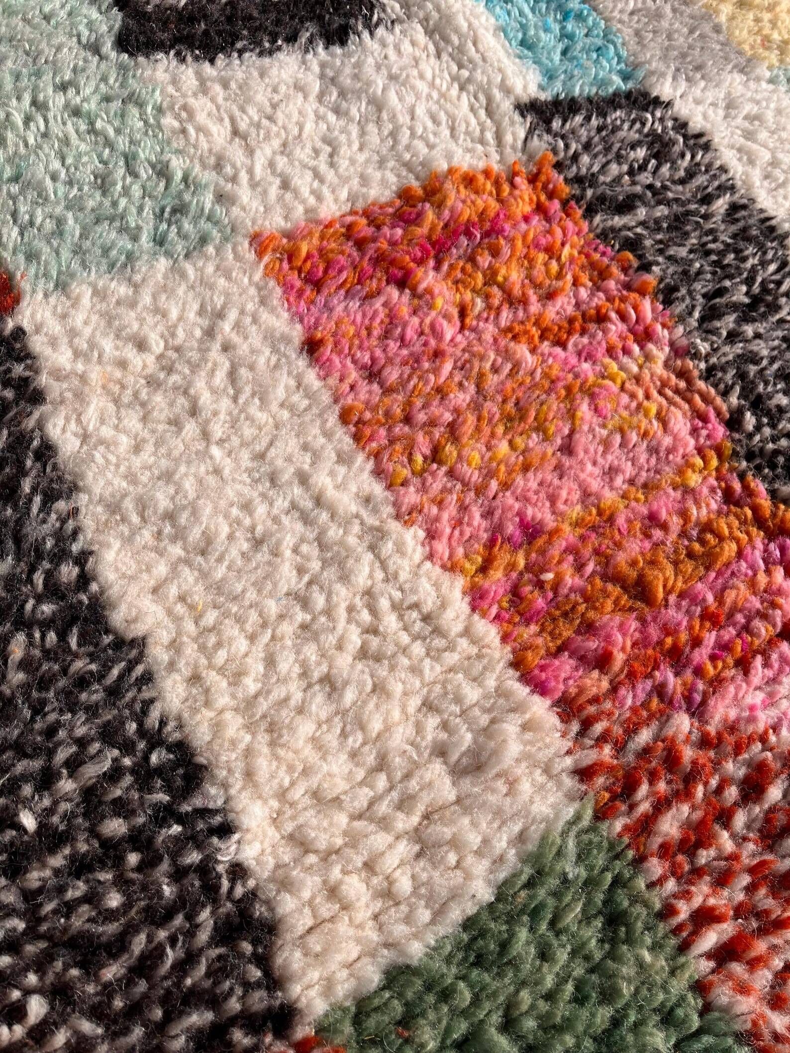 Moroccan Berber rug M'rirt colorful with geometric patterns