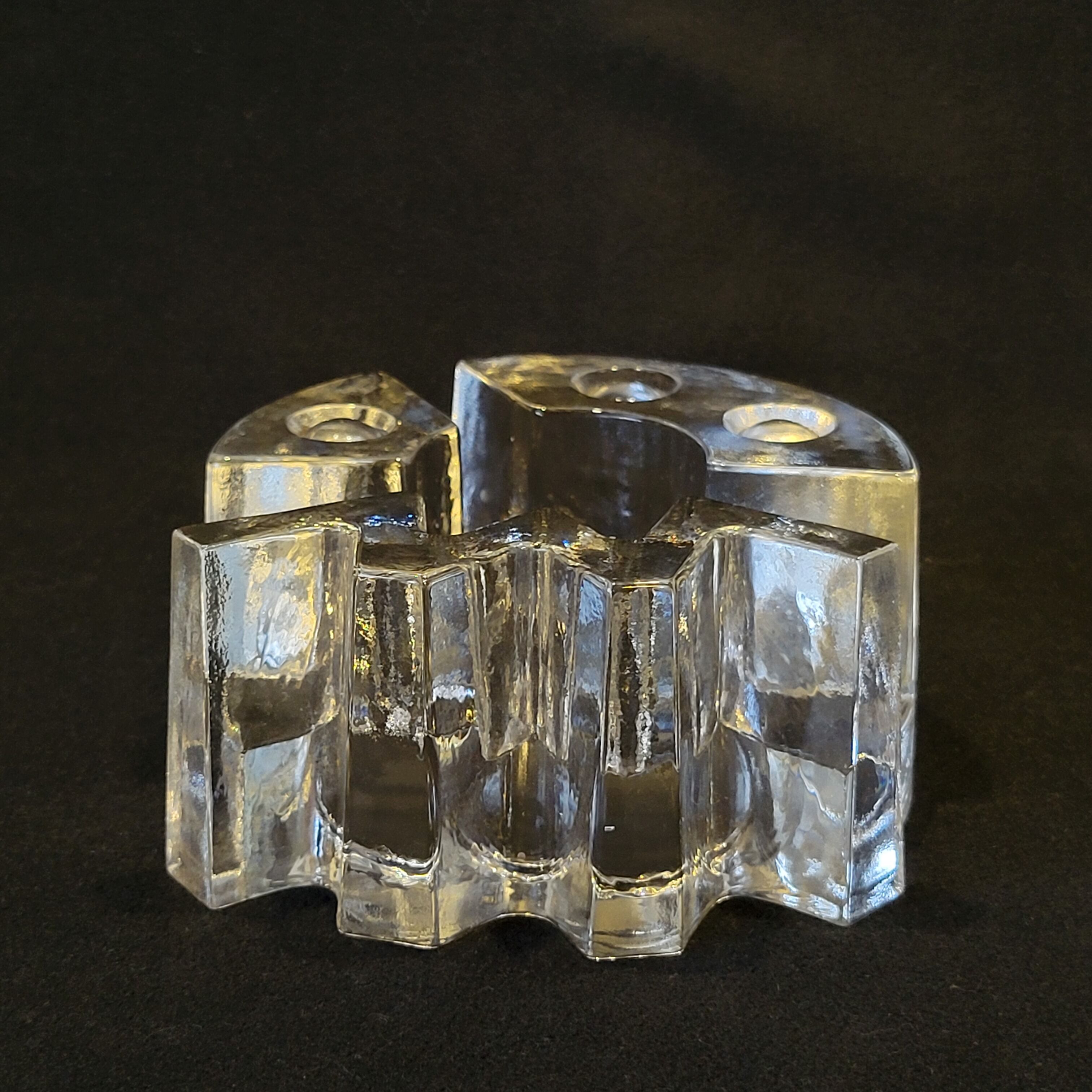 Warmer press paper photophore candle holder LA VIDA glass pressed design