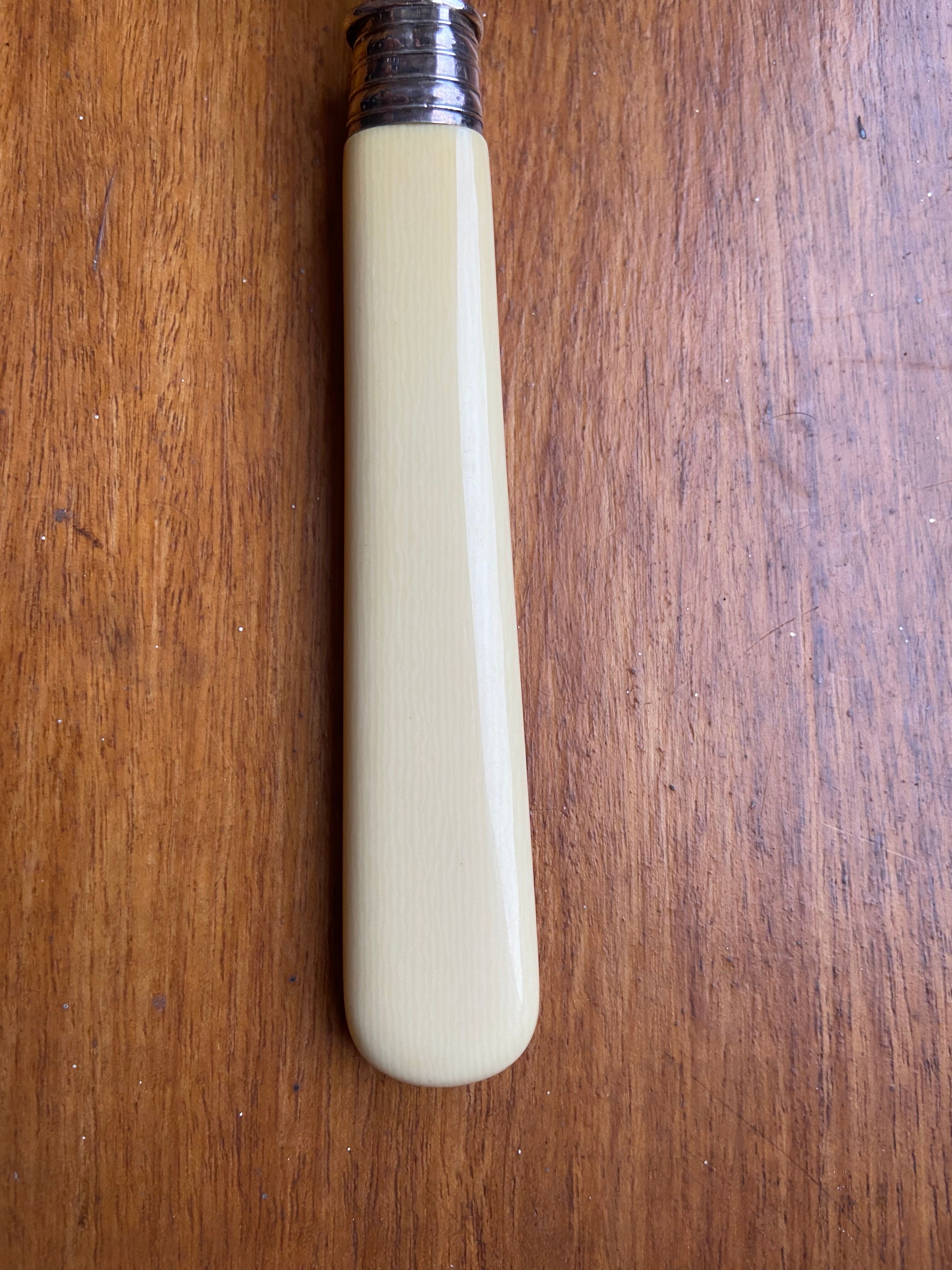 Old silver metal crumb tray