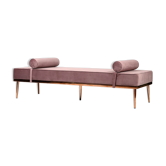 Home bench powder pink velvet