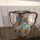 Vase ansé décor floral signé Cerart Monaco