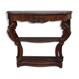 Console style Napoleon III era marble top mahogany end XIX