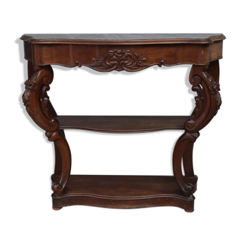Console style Napoleon III era marble top mahogany end XIX