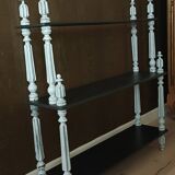 Weathered wooden shelf