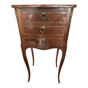 Petite table de chevet - marqueterie