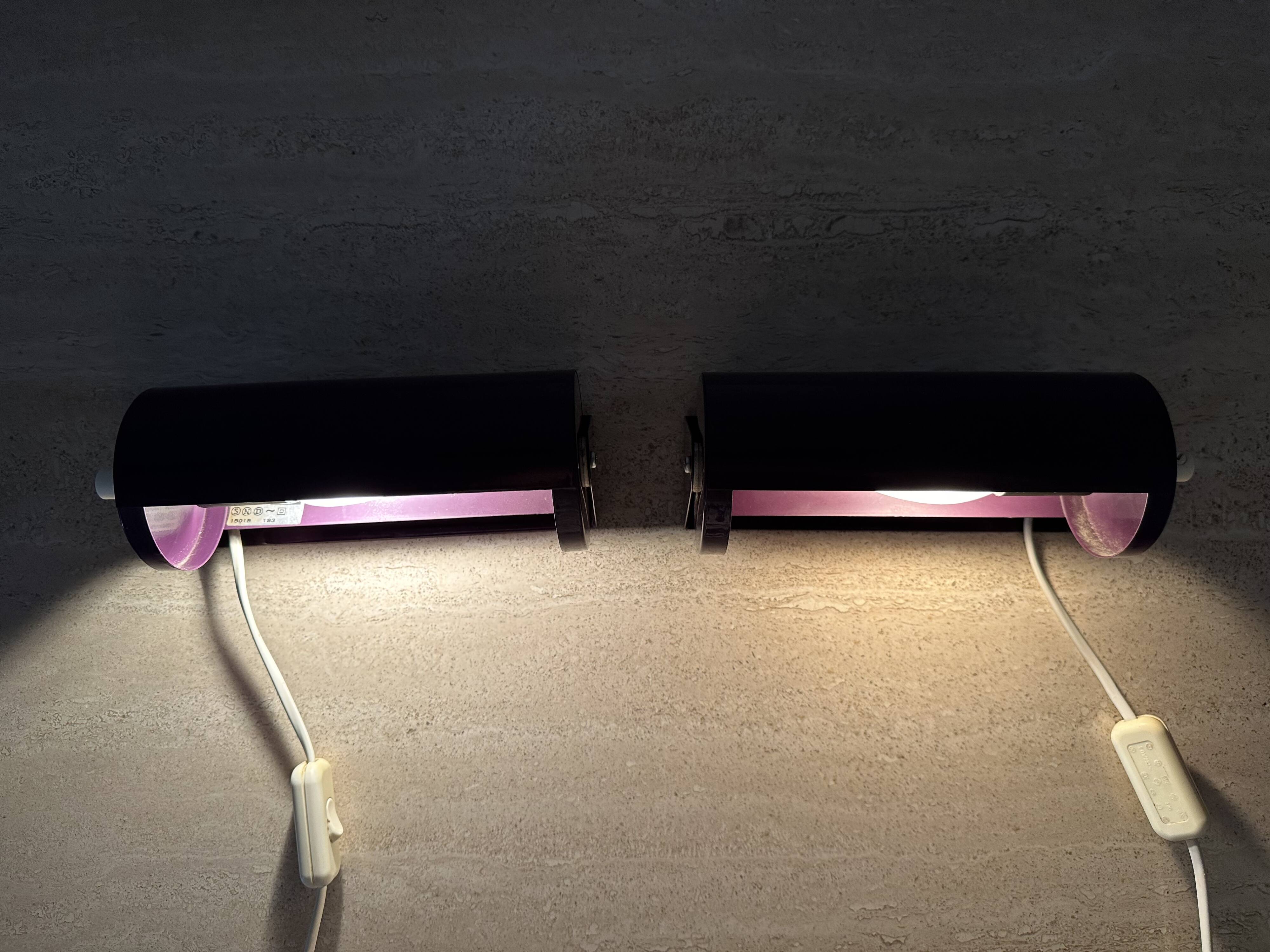 Vintage IKEA LOD V413 purple metal wall lamp bedside lamp wall lamp 1980s S