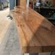 Walnut console with steel legs