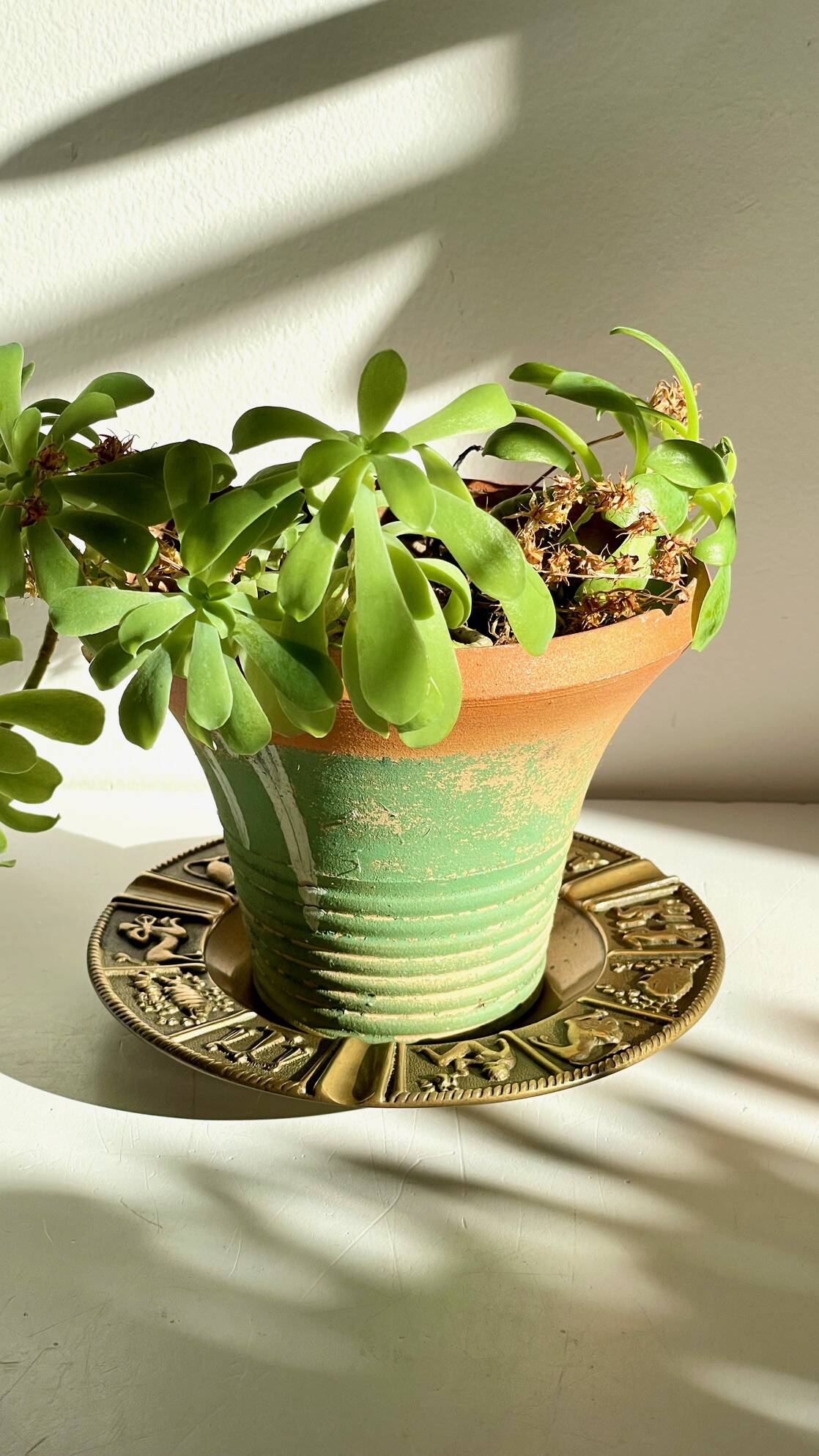 Cendrier en bronze vintage