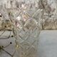 Four bohemian crystal vases