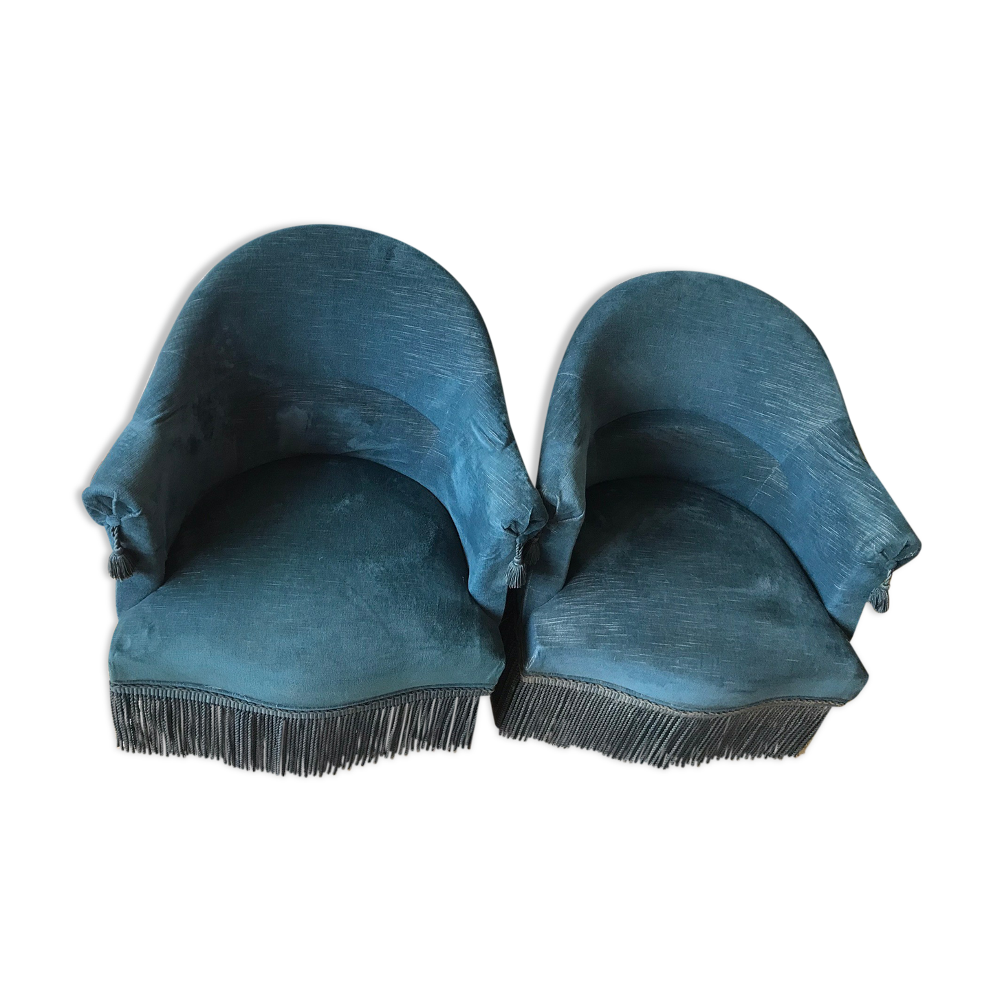 Pair of petrol blue toads