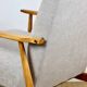 Armchair 'Lis', 1970s, beige light wood, design by Henryk Lis