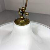 Large white glass hanging lamp by Vistosi, Italy