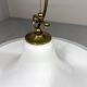 Large white glass hanging lamp by Vistosi, Italy