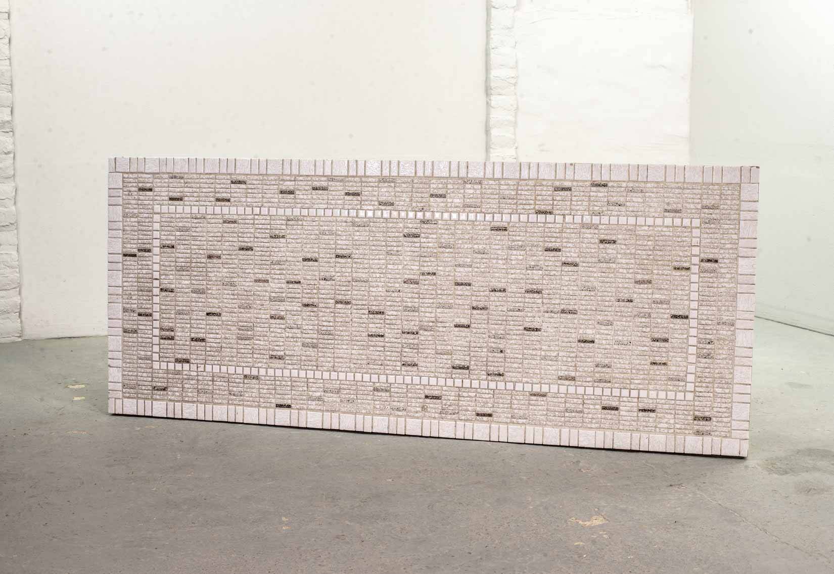 Large Denisco Style Vintage Design Ceramic Tiles Coffee Table + Chrome Base