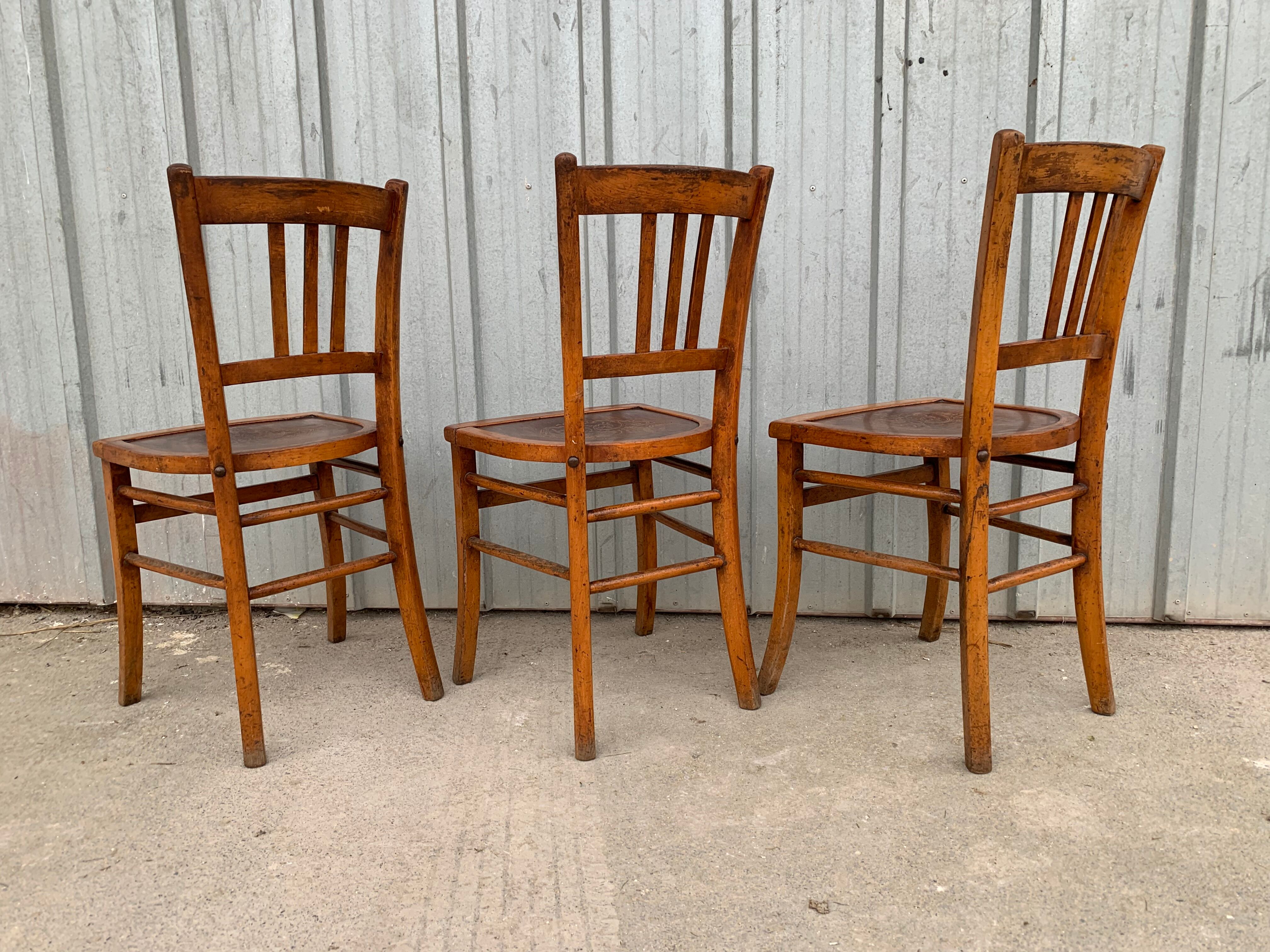 Suite de 3 chaises de bistrot Luterma