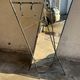 Coat rack with mirror in metal Memphis style (1980s)