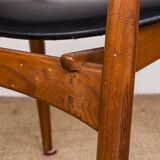 Office chair in elm and teak skai model ST 750 Arne Wahl Iversen 1960.
