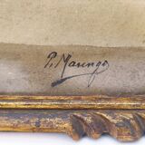 Watercolor bouquet of vintage Paul Marengo anemones