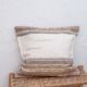 Beige cushion cover - handcrafted, handwoven from recycled cotton