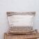 Beige cushion cover - handcrafted, handwoven from recycled cotton