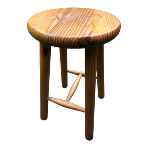 tabouret bas en pin massif