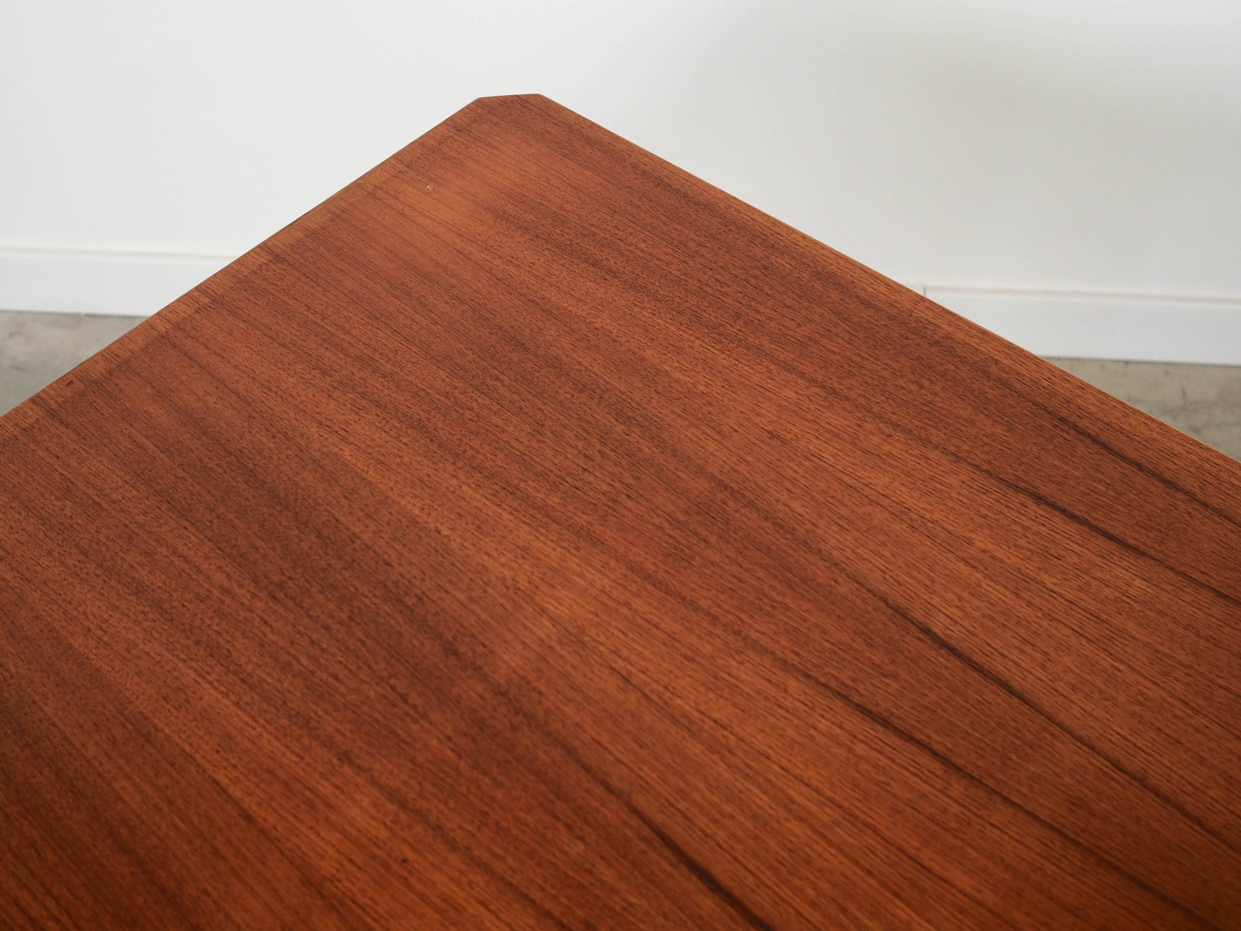 Folding teak table, Italian design, 1970s, made in Italy