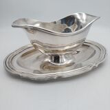 Christofle sauce maker in silver metal. Gallia Collection