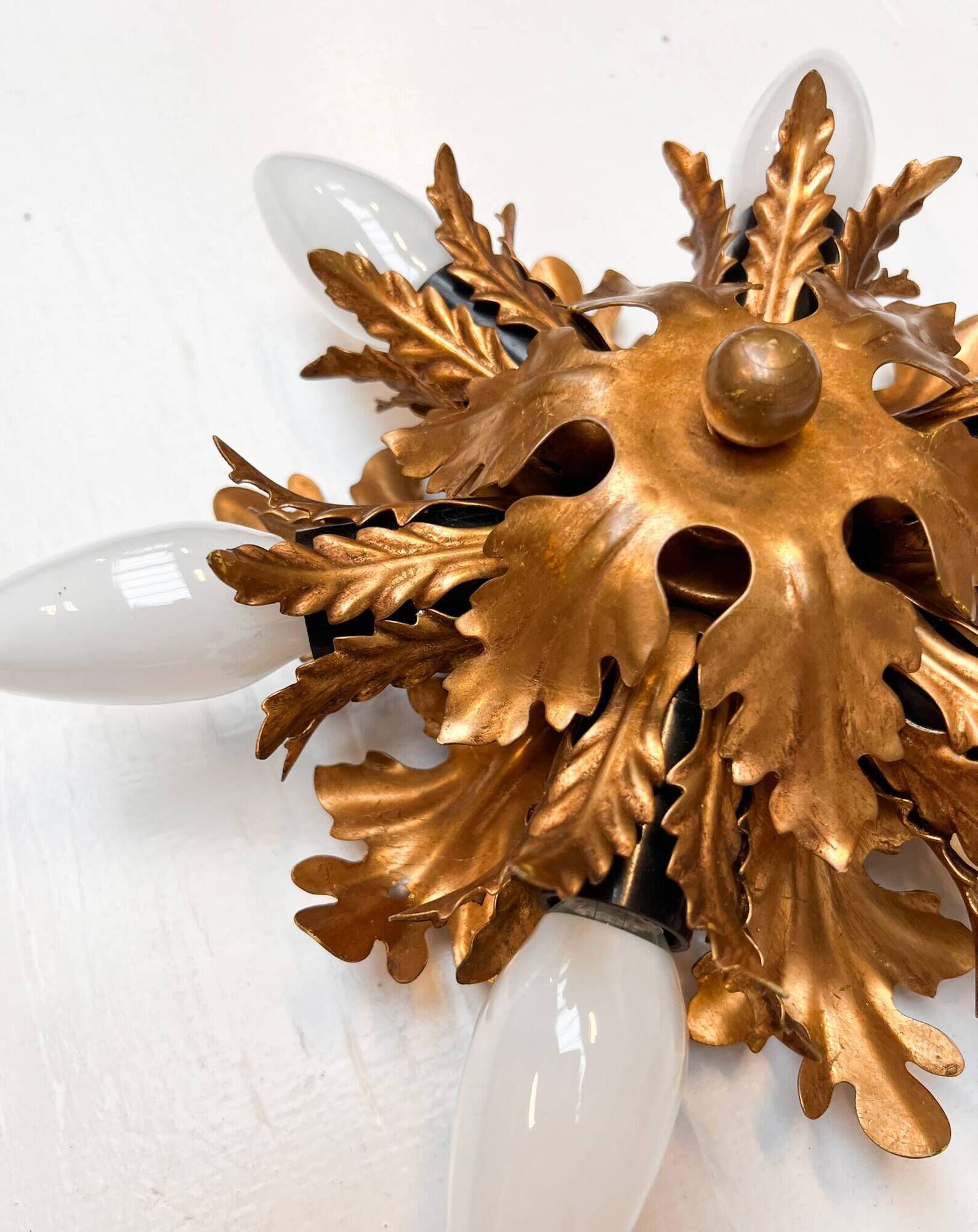 Florentine ceiling or wall lamp attributed to Banci Firenze, 1960s