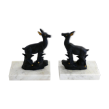 Art Deco deer bookends
