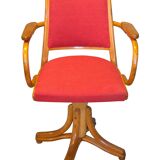 1950's Bentwood Swivel Armchair by Ligna Prague