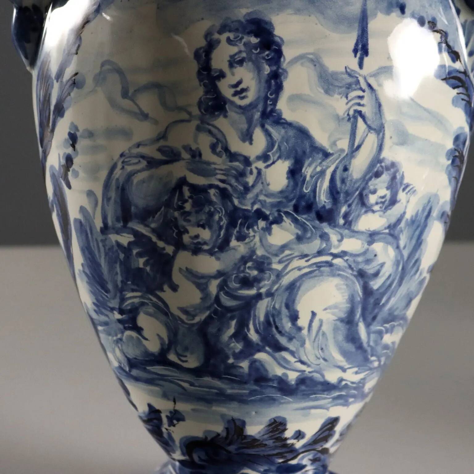 Ancient triptych of vases Giuseppe Mazzotti Albissola 20th Century
