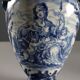 Ancient triptych of vases Giuseppe Mazzotti Albissola 20th Century