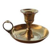 Vintage brass round candlestick