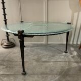 Molded glass coffee table