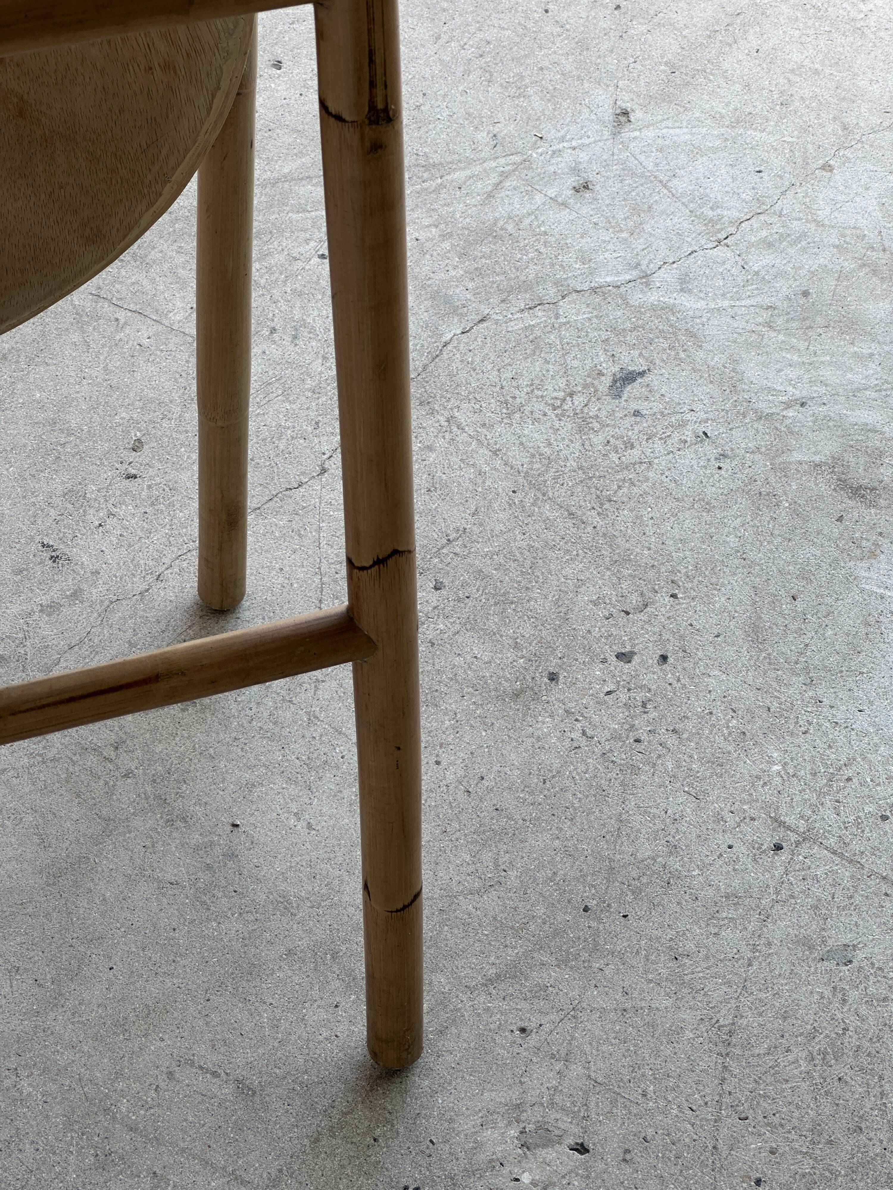 Floor mirror in bamboo and rattan H:1m80